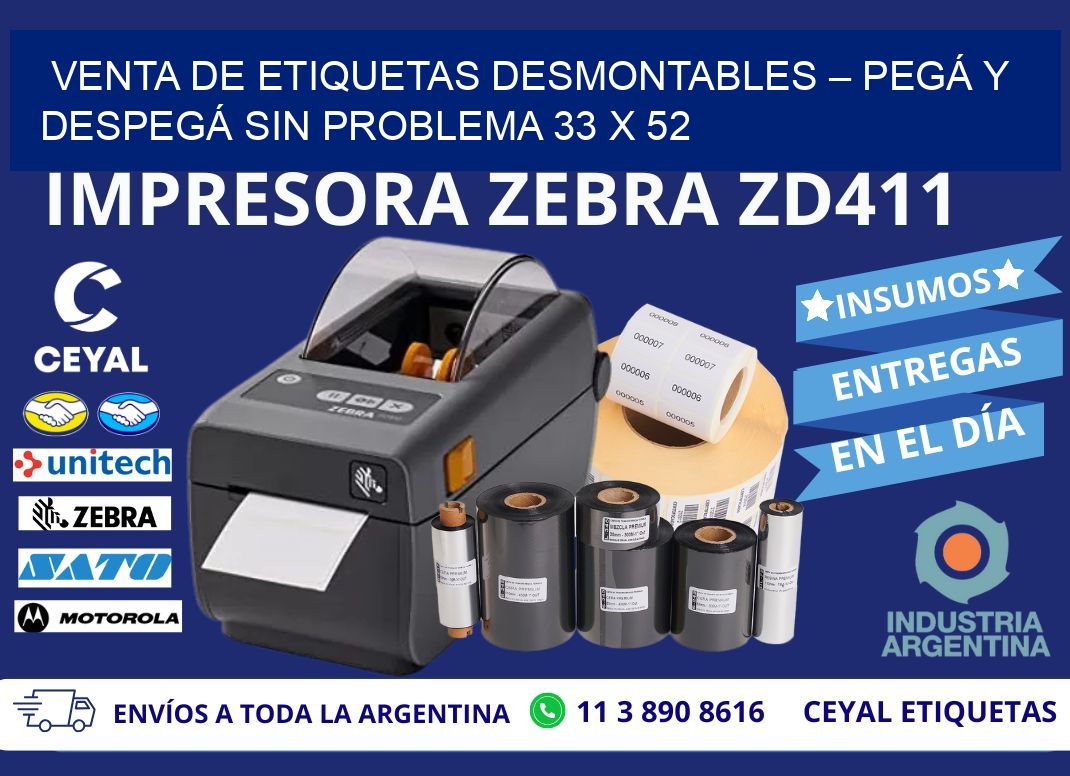 VENTA DE ETIQUETAS DESMONTABLES – PEGÁ Y DESPEGÁ SIN PROBLEMA 33 x 52