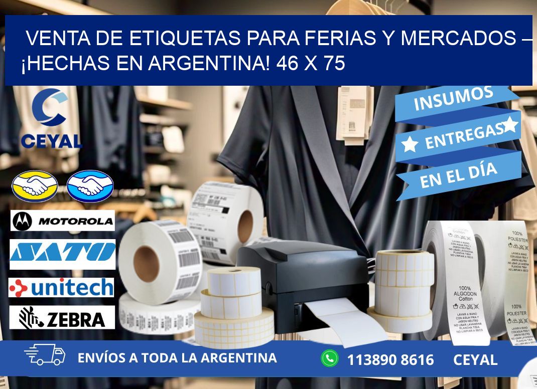 VENTA DE ETIQUETAS PARA FERIAS Y MERCADOS – ¡HECHAS EN ARGENTINA! 46 x 75