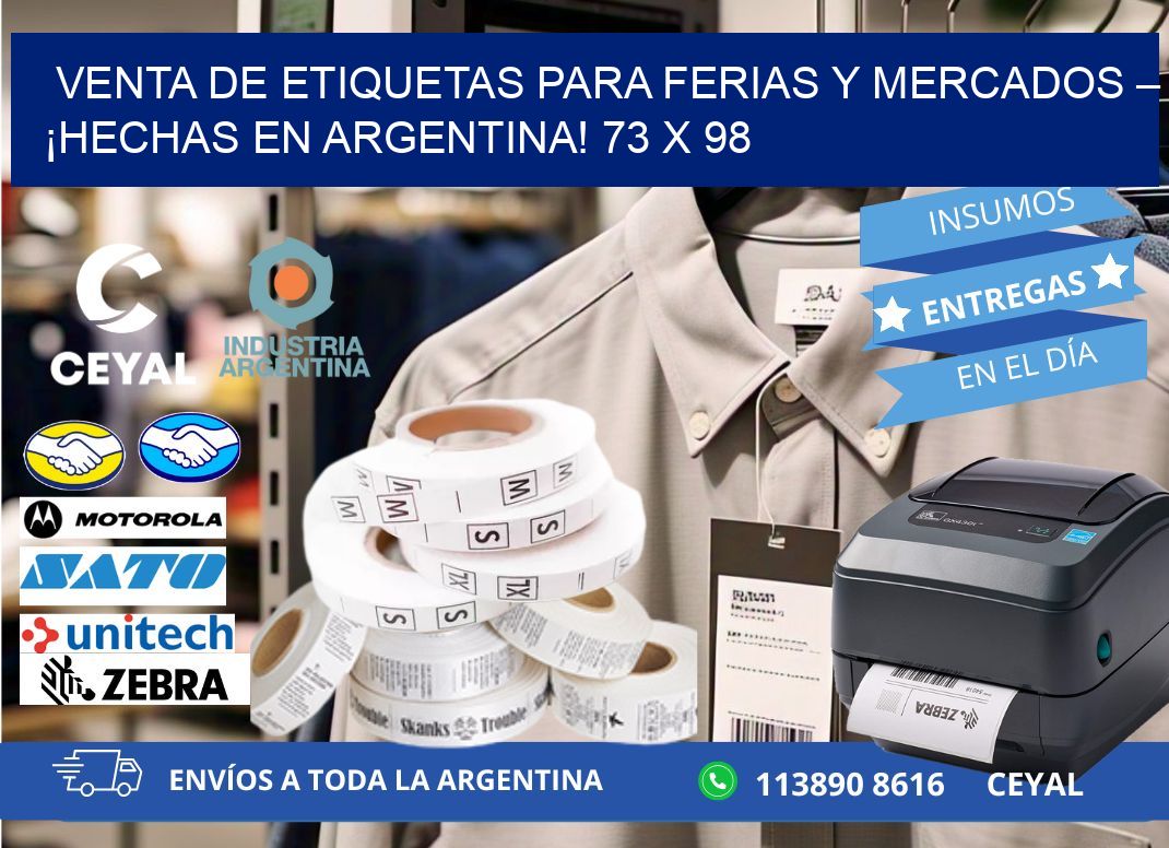 VENTA DE ETIQUETAS PARA FERIAS Y MERCADOS – ¡HECHAS EN ARGENTINA! 73 x 98