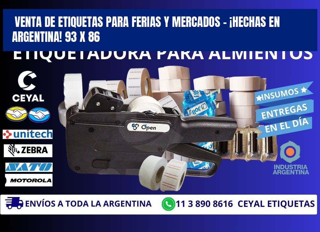 VENTA DE ETIQUETAS PARA FERIAS Y MERCADOS – ¡HECHAS EN ARGENTINA! 93 x 86