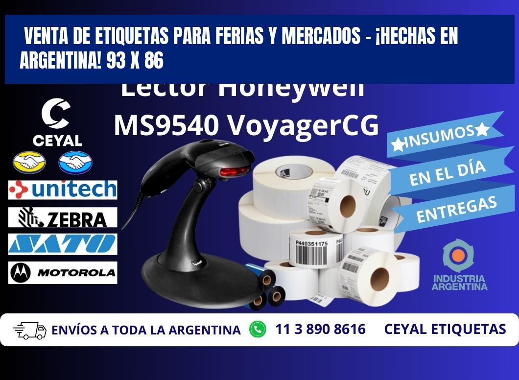 VENTA DE ETIQUETAS PARA FERIAS Y MERCADOS – ¡HECHAS EN ARGENTINA! 93 x 86