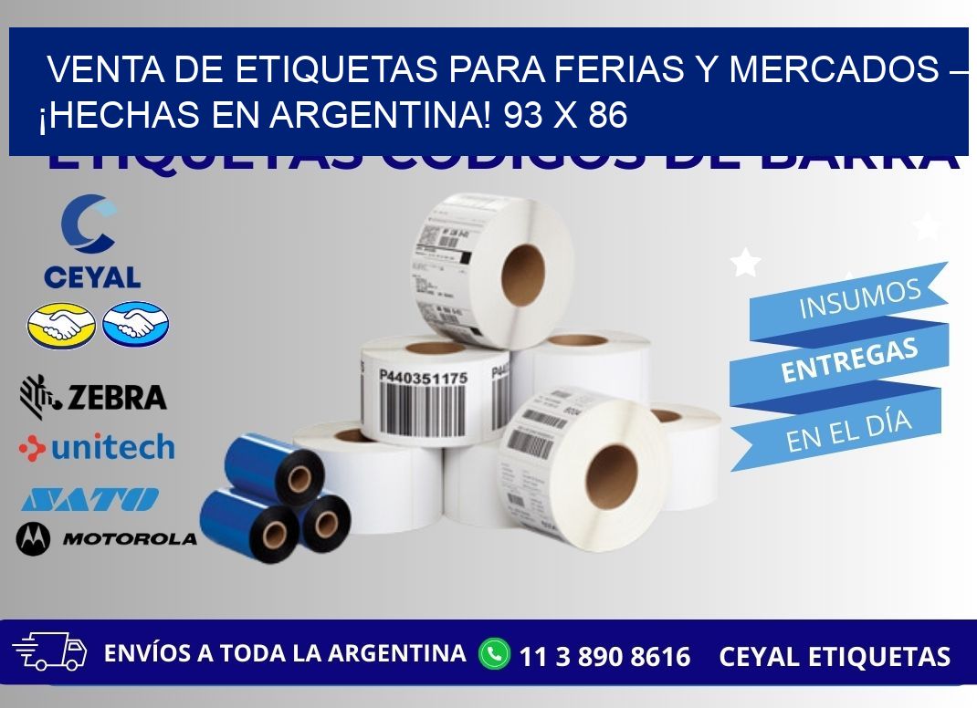 VENTA DE ETIQUETAS PARA FERIAS Y MERCADOS – ¡HECHAS EN ARGENTINA! 93 x 86