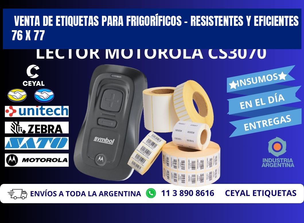 VENTA DE ETIQUETAS PARA FRIGORÍFICOS – RESISTENTES Y EFICIENTES 76 x 77