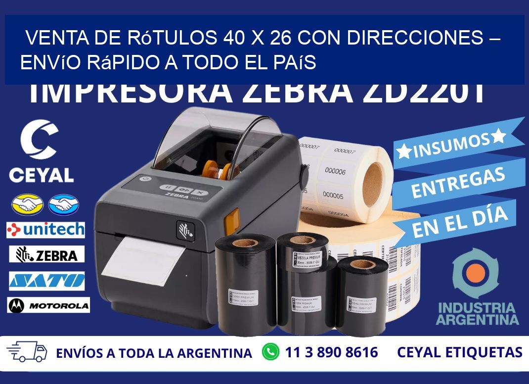 Venta de Rótulos 40 x 26 con Direcciones – Envío Rápido a Todo el País