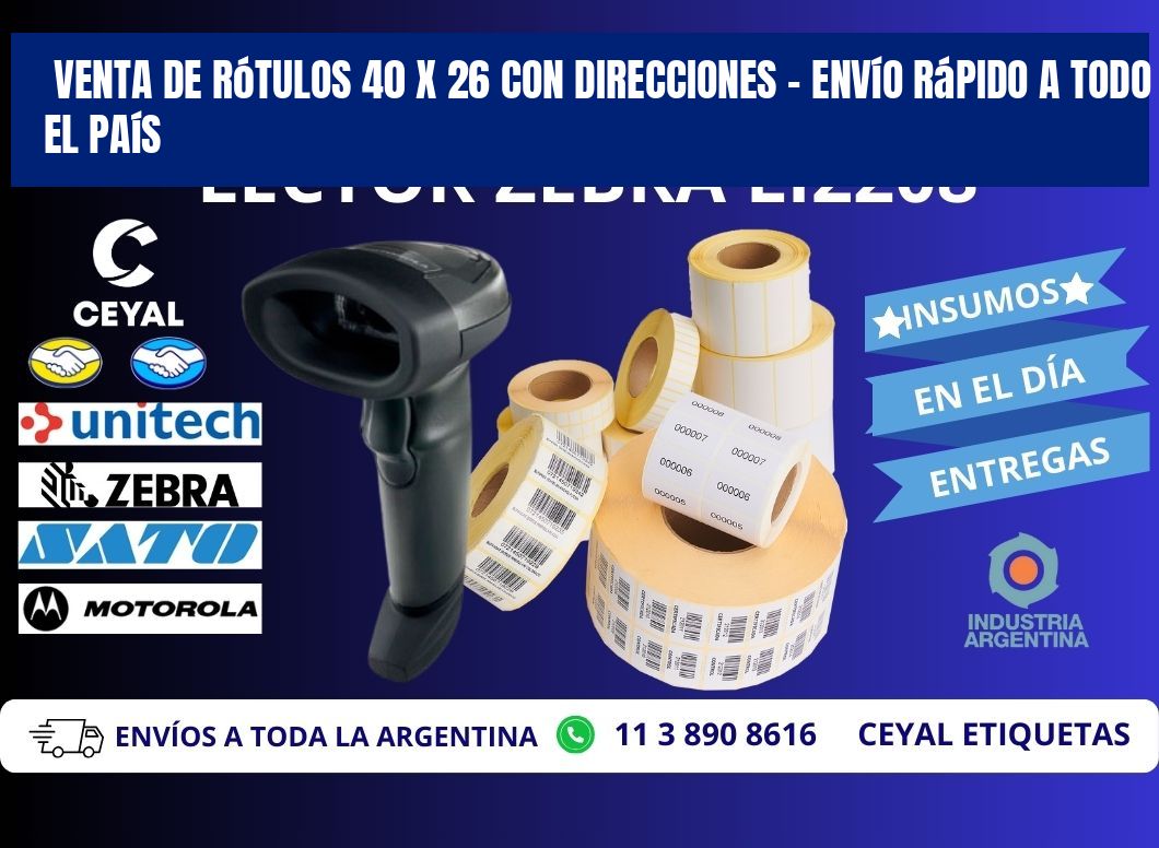 Venta de Rótulos 40 x 26 con Direcciones – Envío Rápido a Todo el País