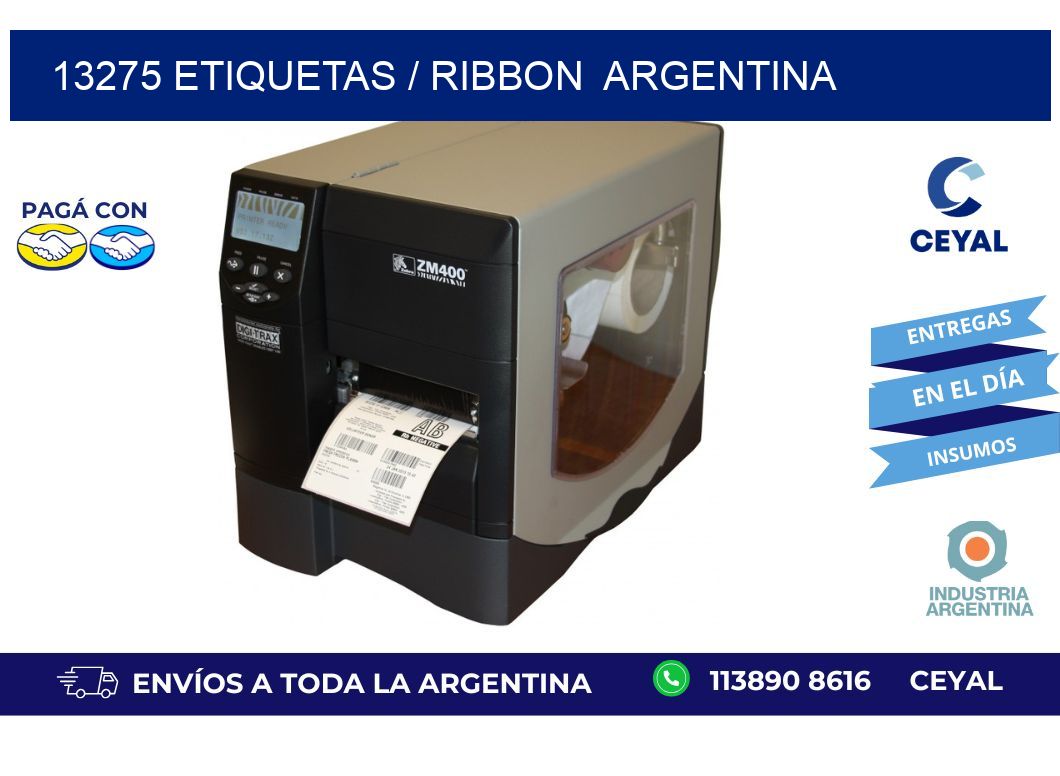 13275 ETIQUETAS / RIBBON  ARGENTINA