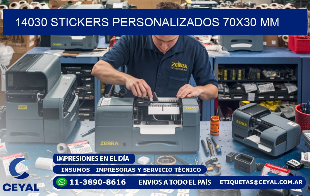 14030 STICKERS PERSONALIZADOS 70x30 mm