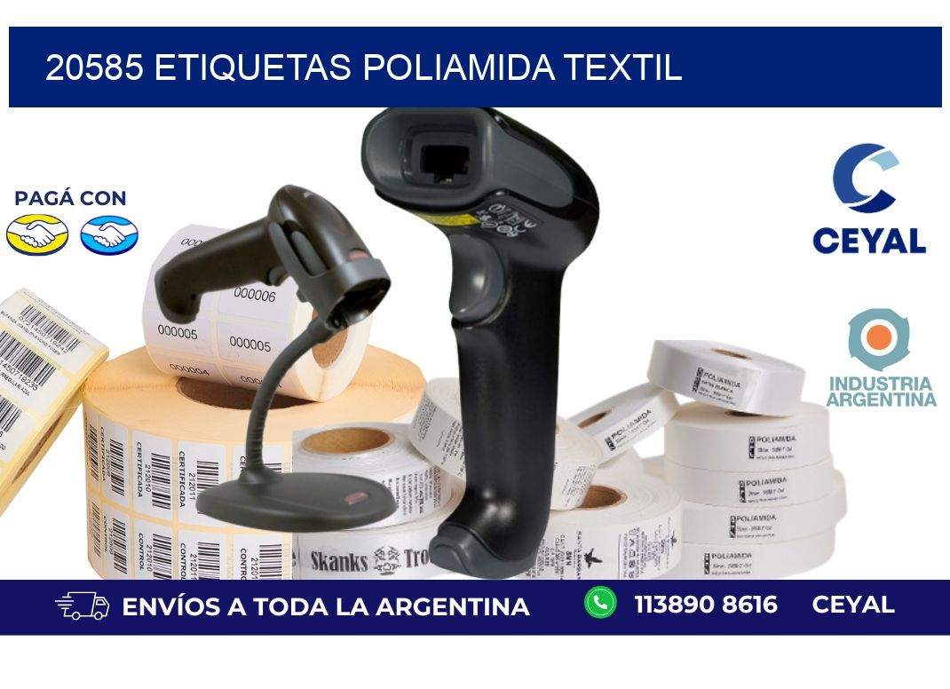 20585 ETIQUETAS POLIAMIDA TEXTIL