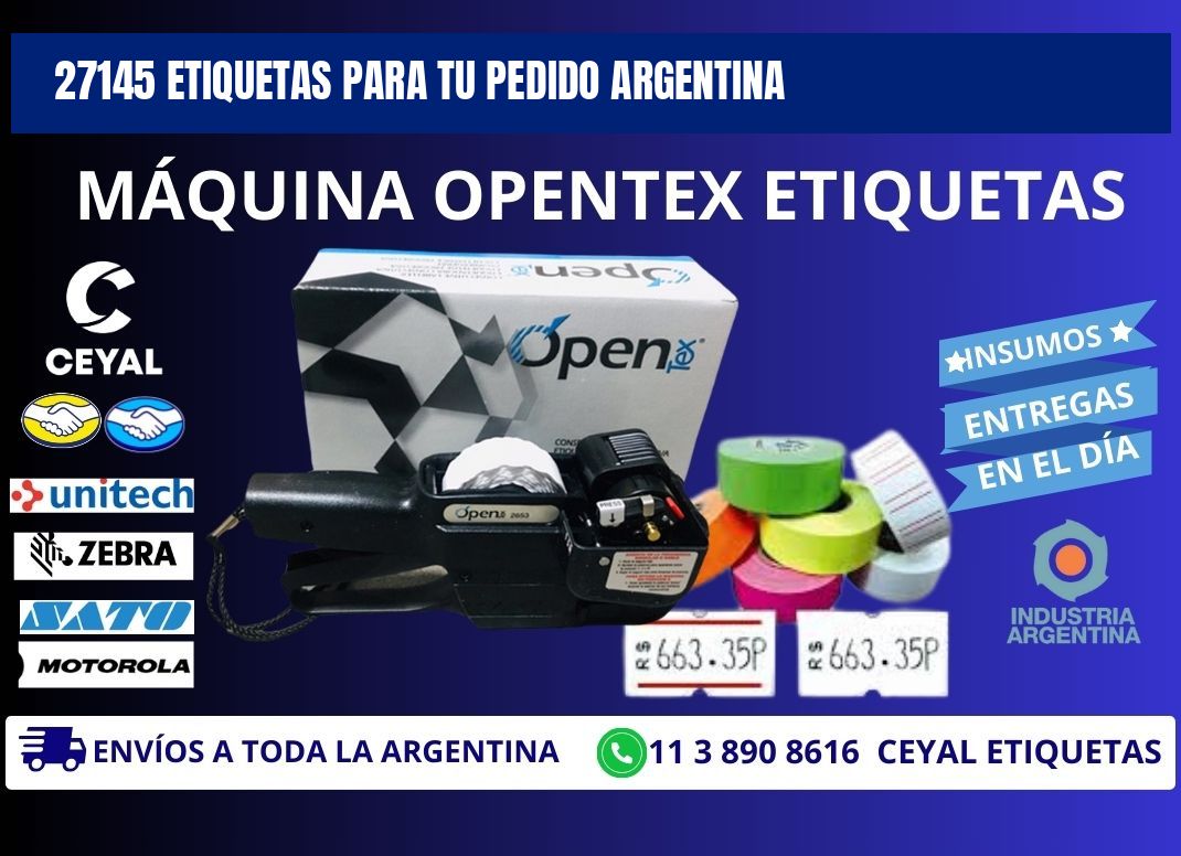 27145 ETIQUETAS PARA TU PEDIDO ARGENTINA