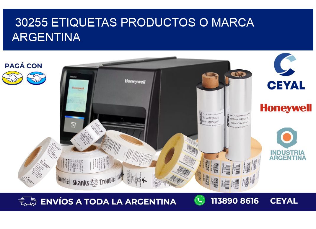 30255 ETIQUETAS PRODUCTOS O MARCA ARGENTINA