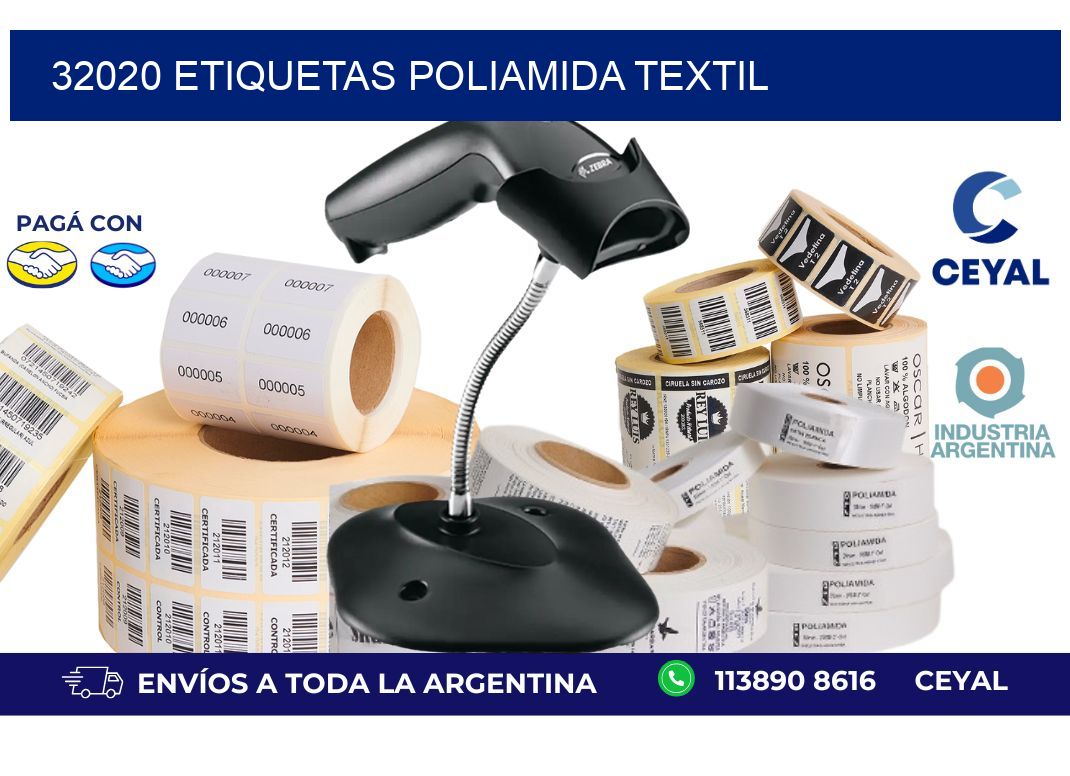 32020 ETIQUETAS POLIAMIDA TEXTIL
