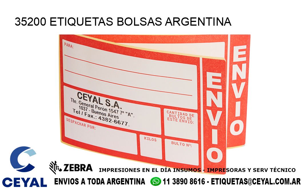 35200 ETIQUETAS BOLSAS ARGENTINA
