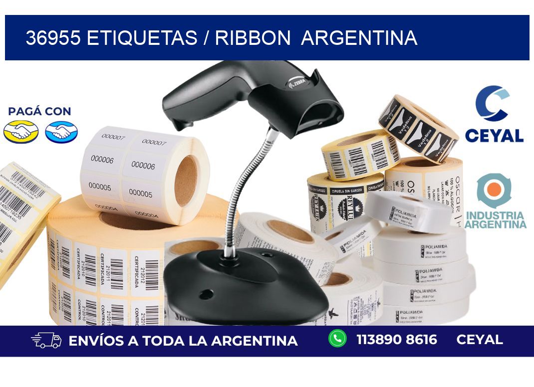 36955 ETIQUETAS / RIBBON  ARGENTINA