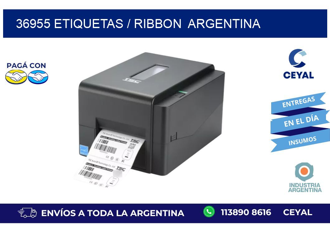 36955 ETIQUETAS / RIBBON  ARGENTINA