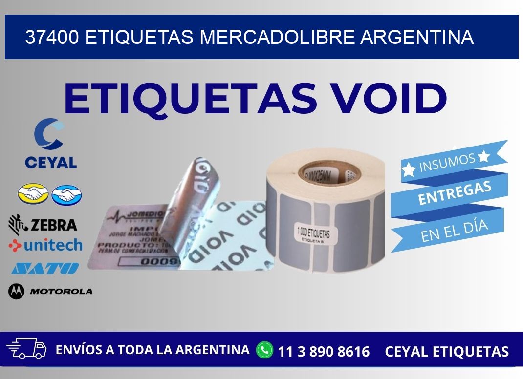 37400 ETIQUETAS MERCADOLIBRE ARGENTINA