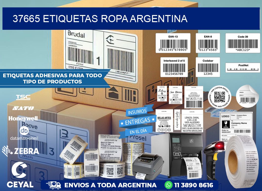 37665 ETIQUETAS ROPA ARGENTINA