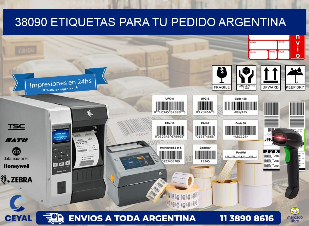 38090 ETIQUETAS PARA TU PEDIDO ARGENTINA