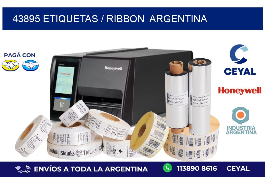43895 ETIQUETAS / RIBBON  ARGENTINA