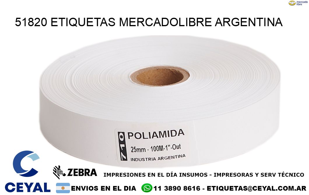 51820 ETIQUETAS MERCADOLIBRE ARGENTINA