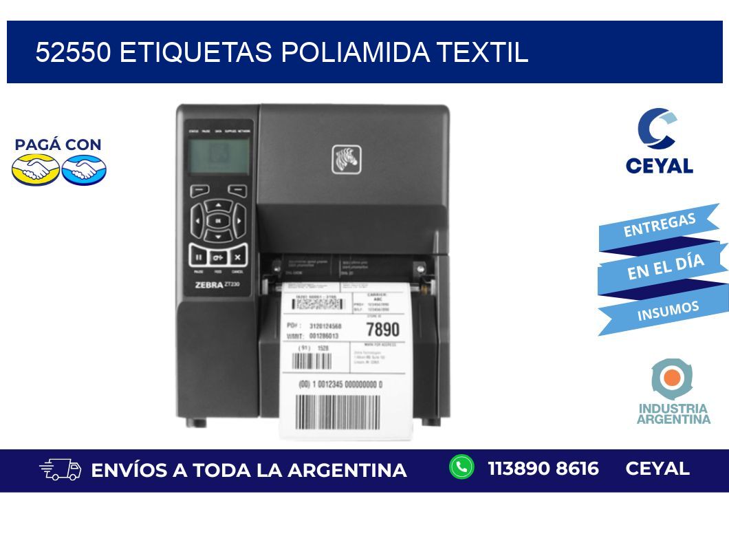 52550 ETIQUETAS POLIAMIDA TEXTIL
