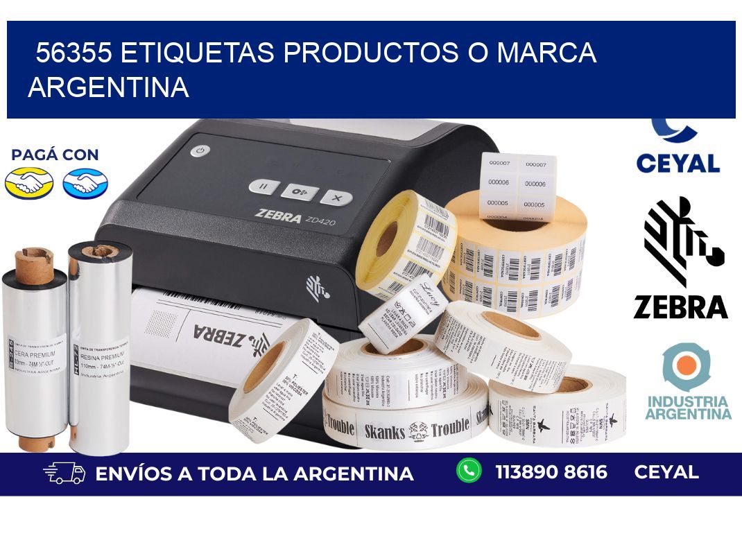 56355 ETIQUETAS PRODUCTOS O MARCA ARGENTINA
