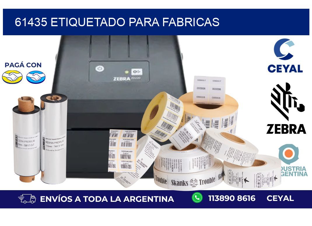 61435 ETIQUETADO PARA FABRICAS