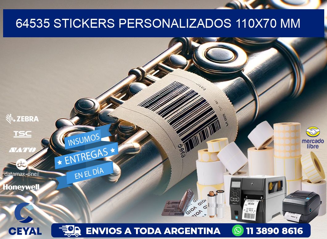 64535 STICKERS PERSONALIZADOS 110x70 mm