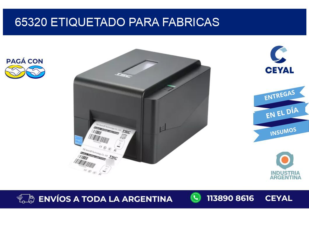 65320 ETIQUETADO PARA FABRICAS