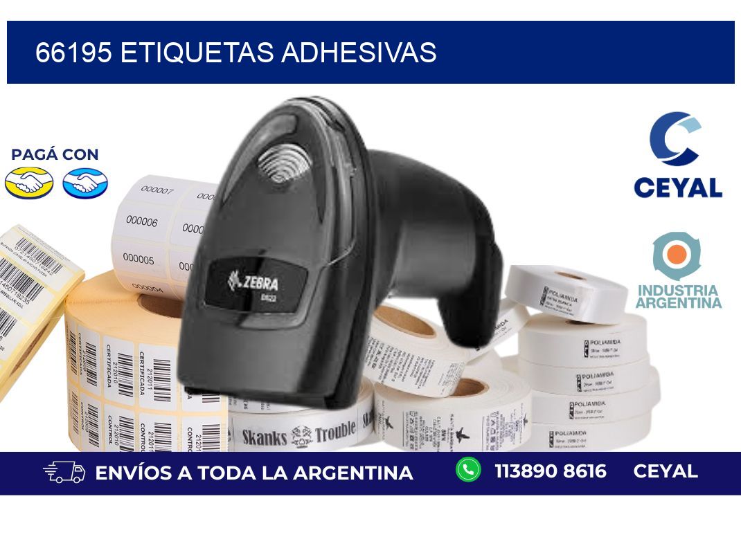 66195 ETIQUETAS ADHESIVAS