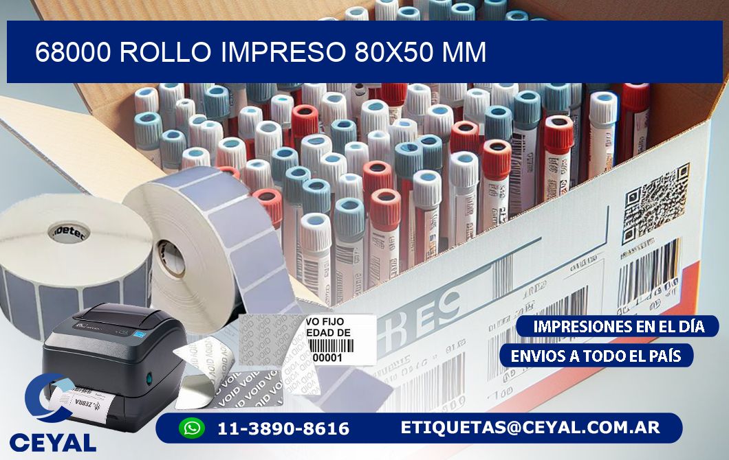 68000 ROLLO IMPRESO 80x50 mm