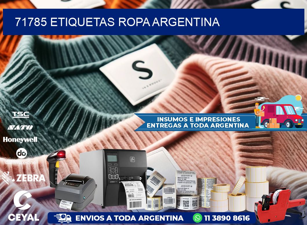 71785 ETIQUETAS ROPA ARGENTINA