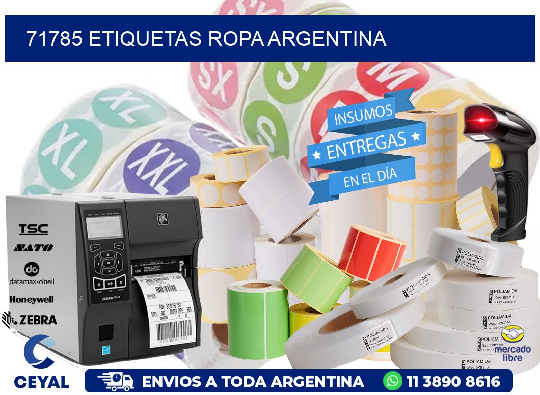 71785 ETIQUETAS ROPA ARGENTINA