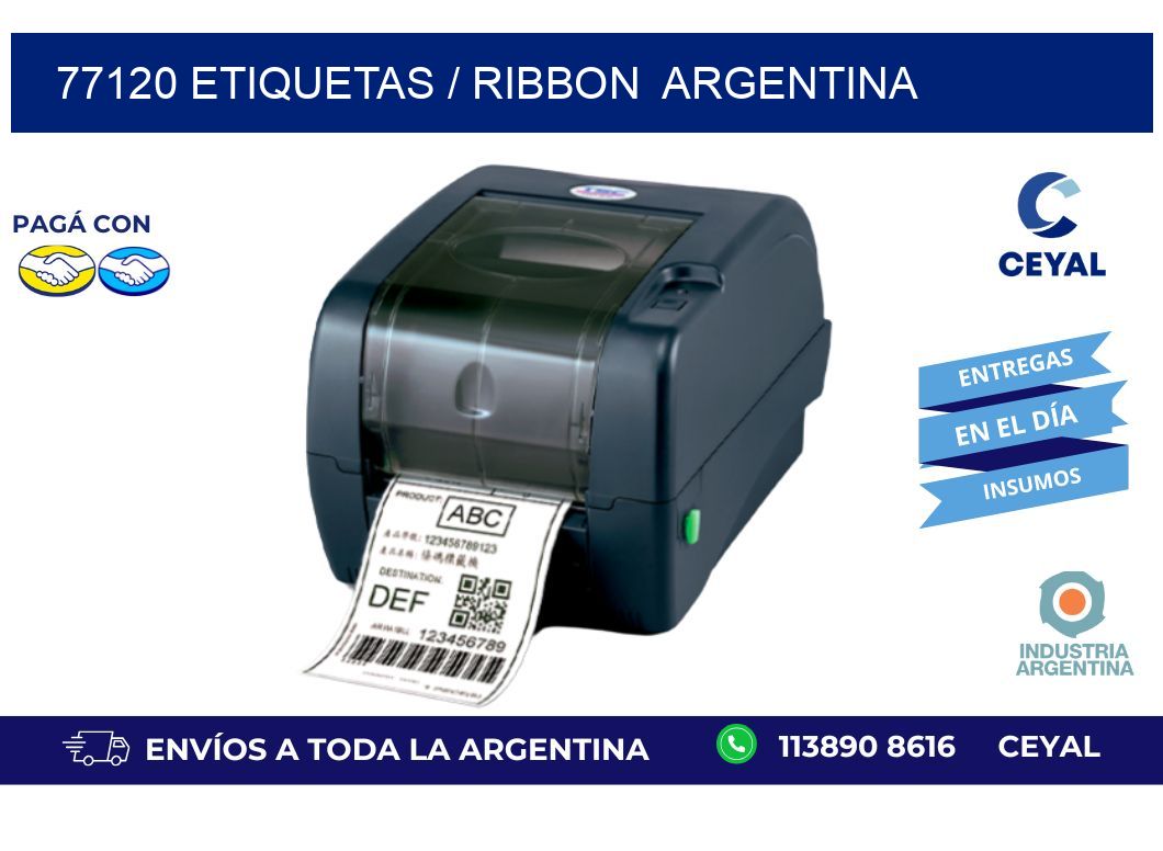 77120 ETIQUETAS / RIBBON  ARGENTINA