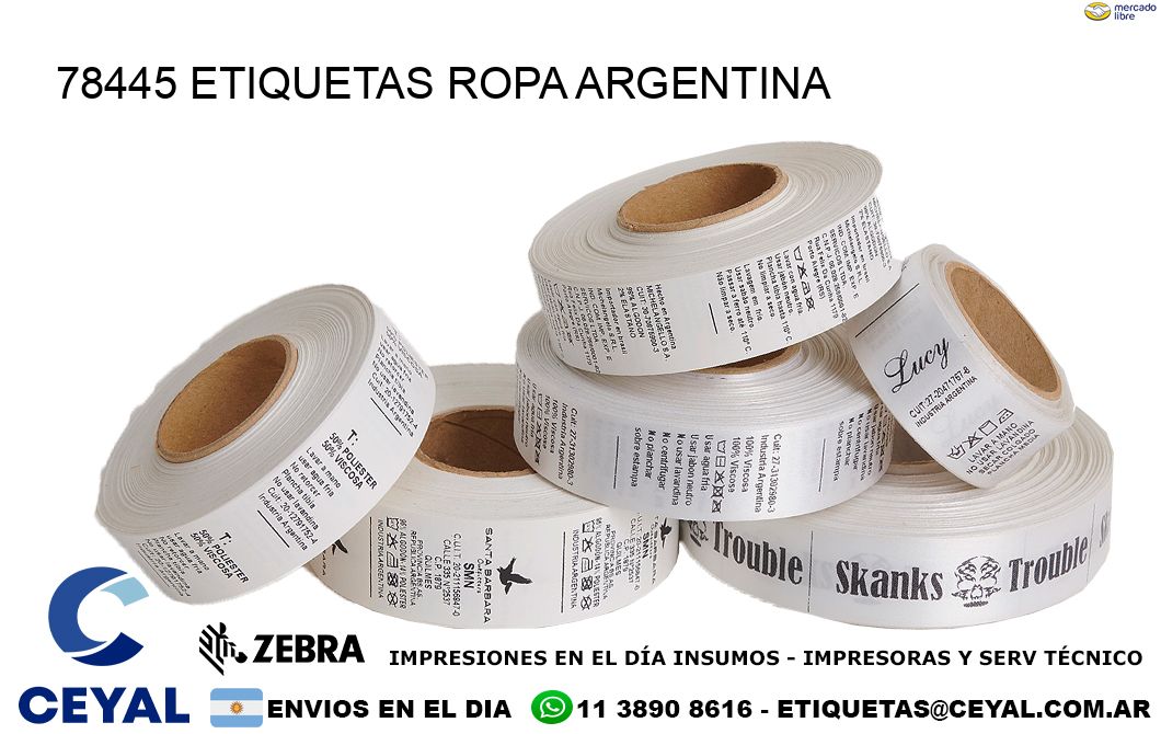 78445 ETIQUETAS ROPA ARGENTINA