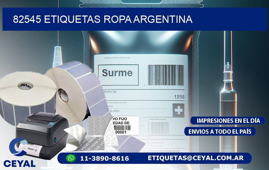82545 ETIQUETAS ROPA ARGENTINA
