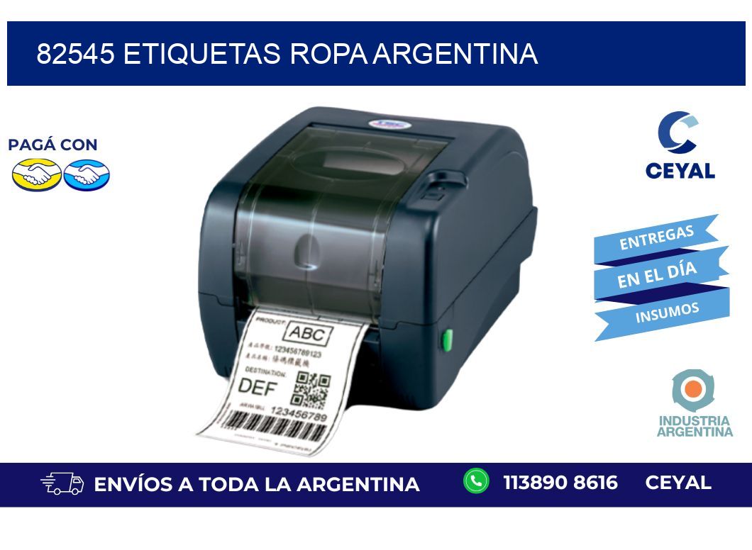 82545 ETIQUETAS ROPA ARGENTINA