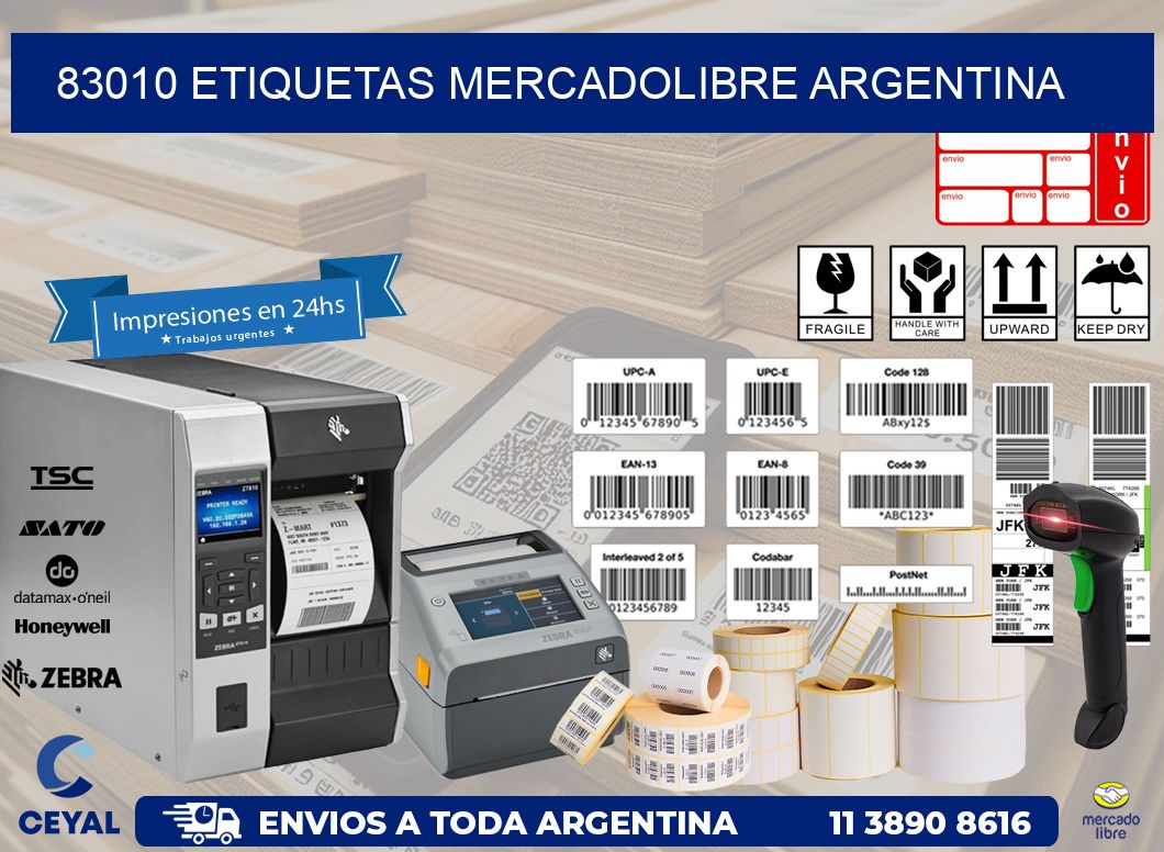 83010 ETIQUETAS MERCADOLIBRE ARGENTINA