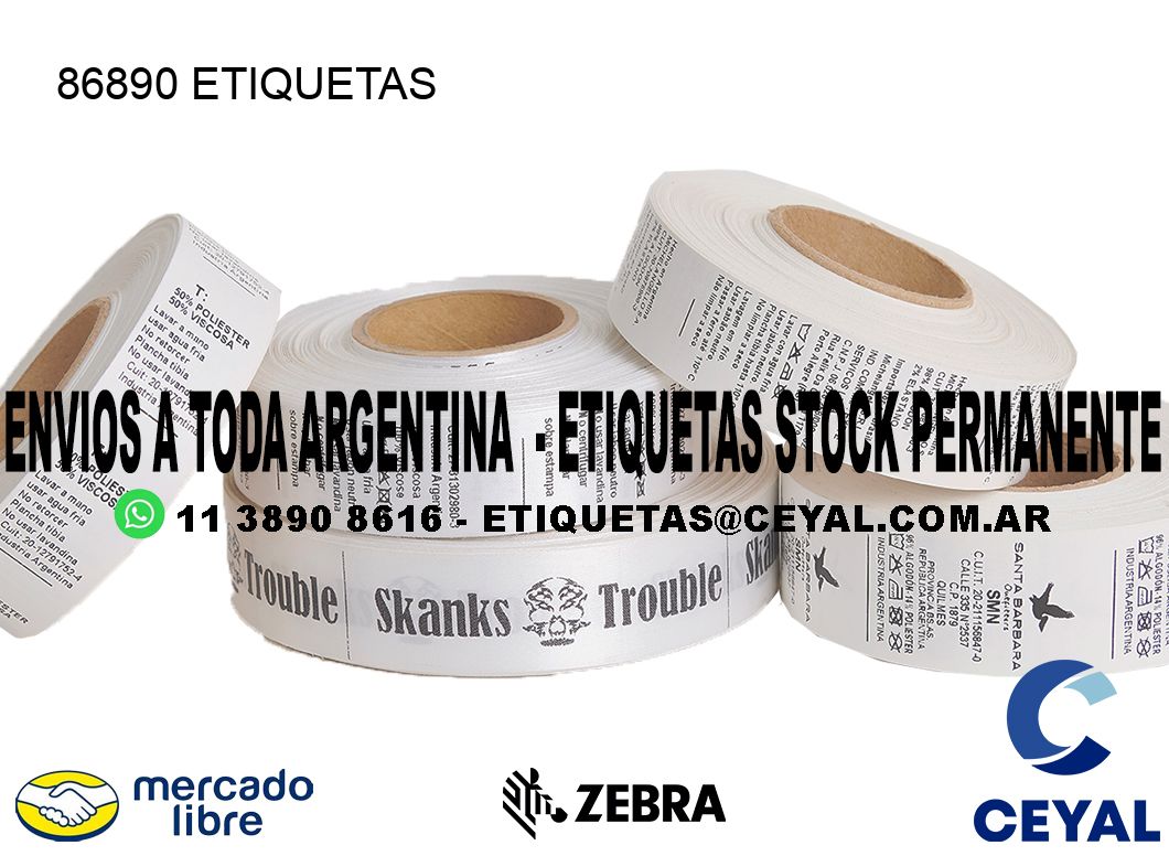 86890 ETIQUETAS