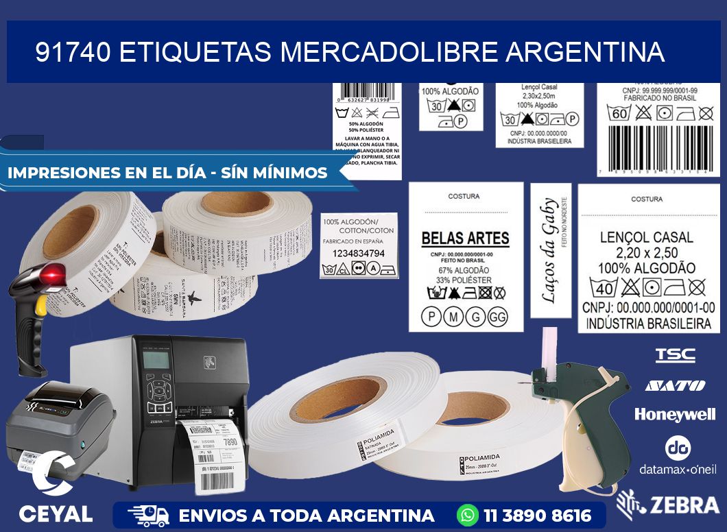 91740 ETIQUETAS MERCADOLIBRE ARGENTINA