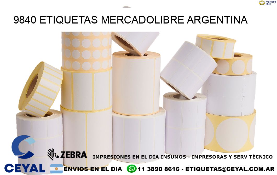 9840 ETIQUETAS MERCADOLIBRE ARGENTINA