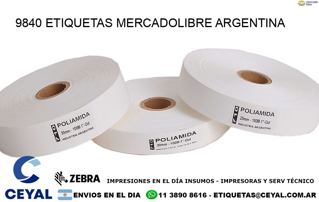 9840 ETIQUETAS MERCADOLIBRE ARGENTINA