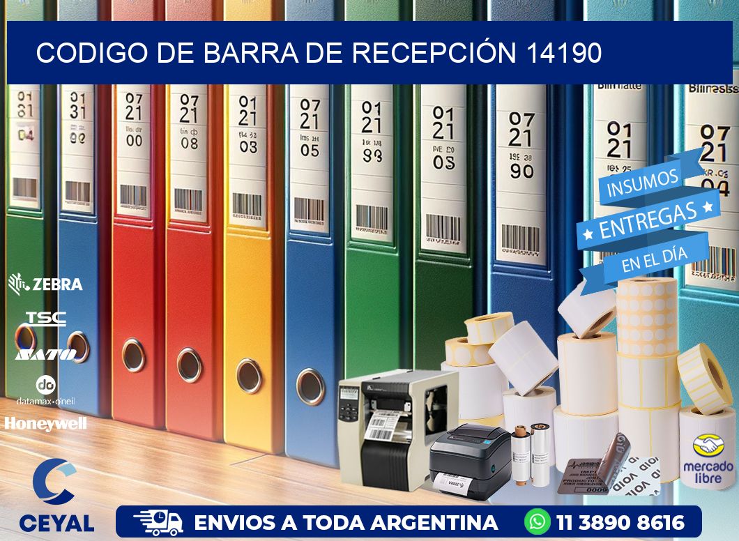 CODIGO DE BARRA DE RECEPCIÓN 14190