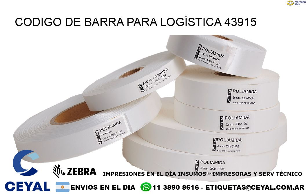 CODIGO DE BARRA PARA LOGÍSTICA 43915