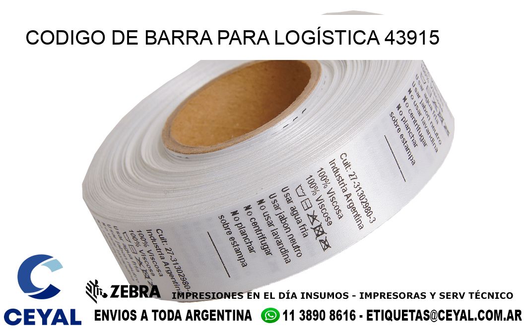 CODIGO DE BARRA PARA LOGÍSTICA 43915