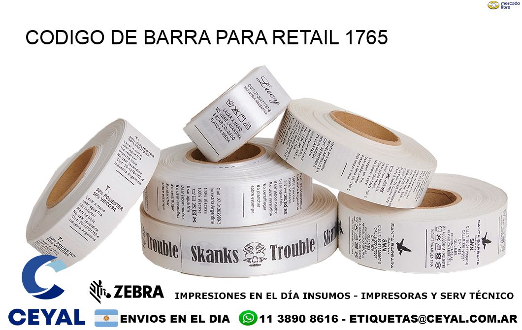CODIGO DE BARRA PARA RETAIL 1765