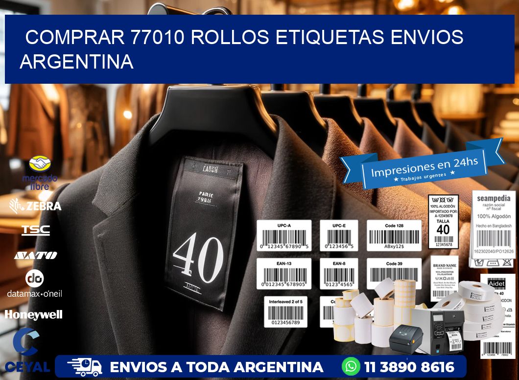 COMPRAR 77010 ROLLOS ETIQUETAS ENVIOS ARGENTINA