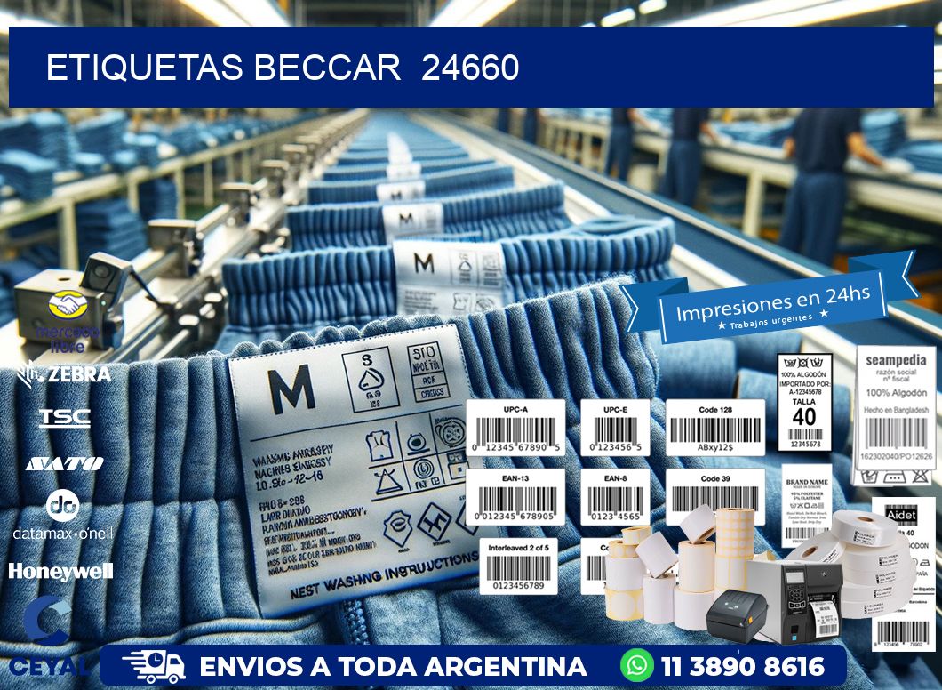 ETIQUETAS BECCAR  24660