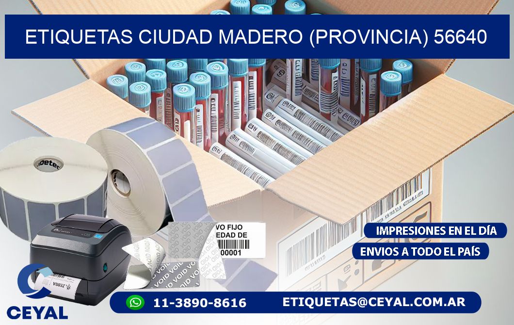 ETIQUETAS CIUDAD MADERO (PROVINCIA) 56640