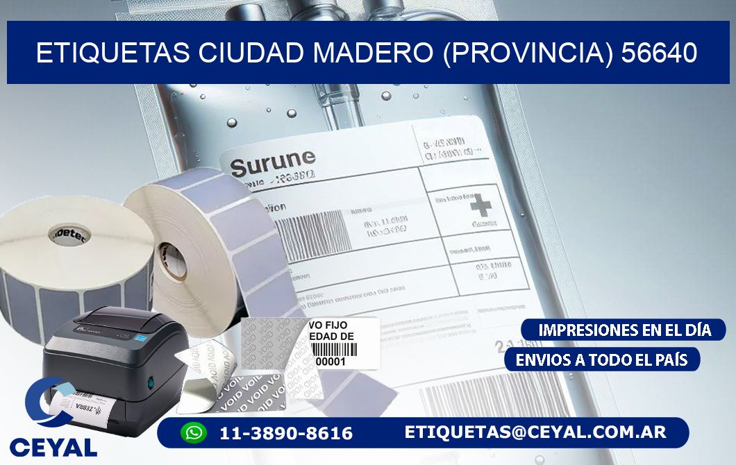ETIQUETAS CIUDAD MADERO (PROVINCIA) 56640