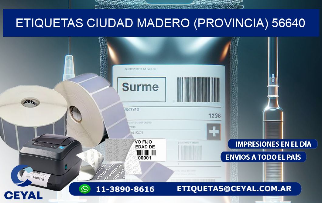 ETIQUETAS CIUDAD MADERO (PROVINCIA) 56640